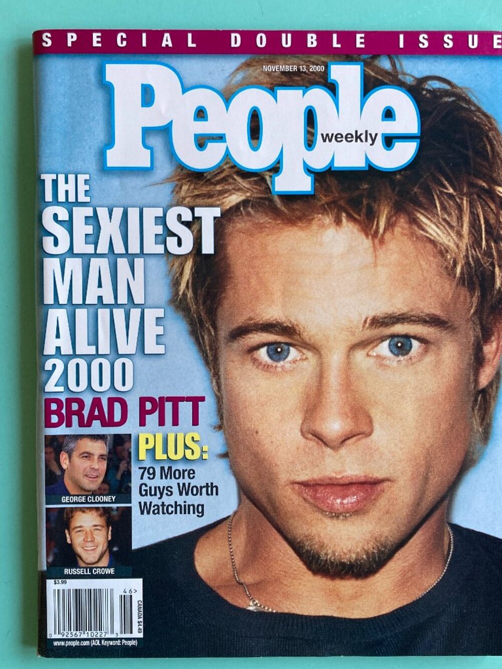 Craig Bierko (Only) Signed People Weekly Magazine November 13 2000 Brad Pitt